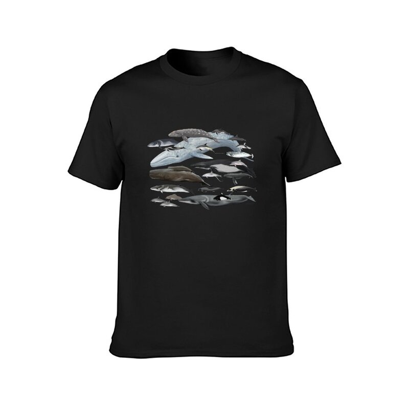 Cetaceans T-Shirt ukuran besar blus atasan pakaian hippie kaus untuk pria
