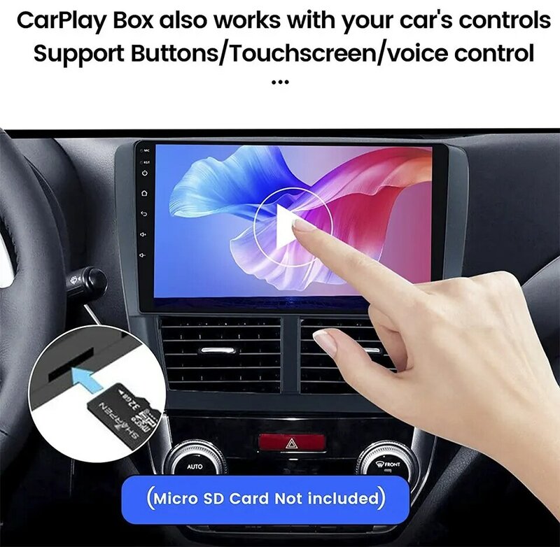 MINI Ai Box inalámbrico CarPlay Android Auto para Netflix, YouTube, sistema cerrado para Lincoln Navigator Continental Nautilus