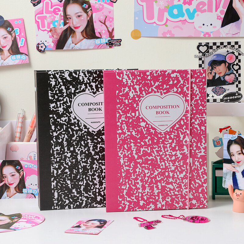 MINKYS nuovo arrivo Kawaii Marble A5 Binder Kpop Photocard Collect Book con 10 pezzi maniche borsa Album fotografico cancelleria