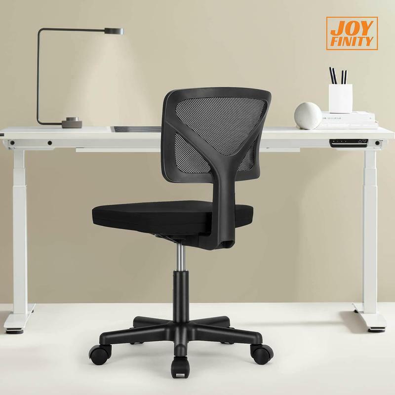 Ajustável Low-Back Mesh Office Chair, Home pequena cadeira, cadeira giratória do computador de rolamento, sem braços com apoio lombar