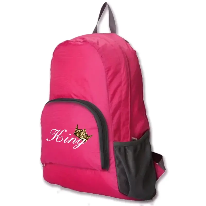 Backpack 2023 Men Ultralight Mountaineering Pack Queen King Print Zipper Sports Backpacks Women Travel Foldable Portable Daypack