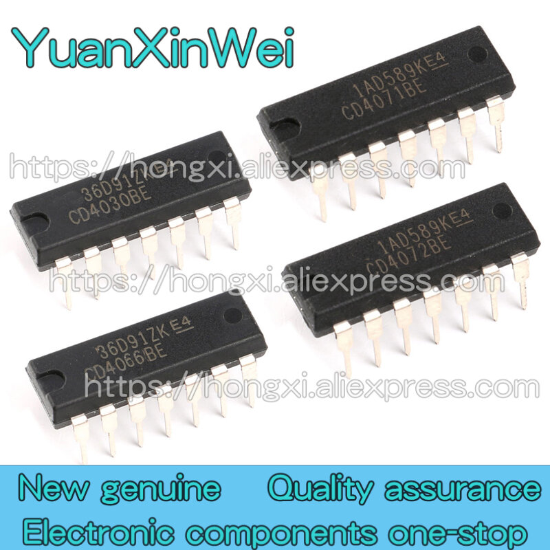 10PCS CD4075BE CD4077BE CD4078BE CD4081BE CD4082BE CD4093BE DIP-14 With the trigger logic gate and the inverter chip