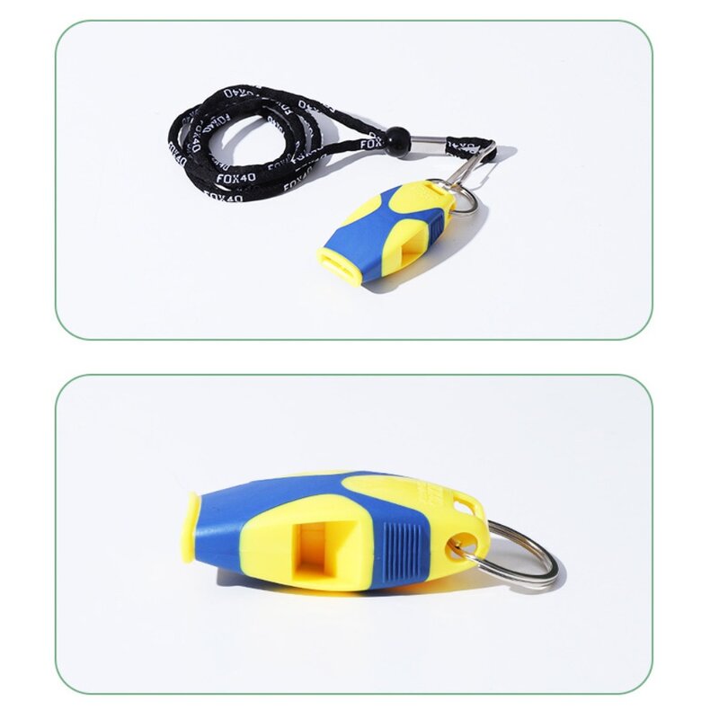 Professional Referee Whistles Cheerleading Tool Classic Bicolor Fish Mouth Whistle Loudest ABS Seedless Whistle Football