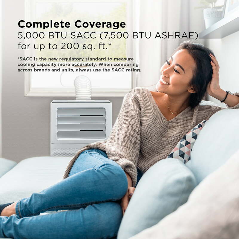 5,000 BTU Smart Portable Air Conditioner, White, W5P93 | USA | NEW