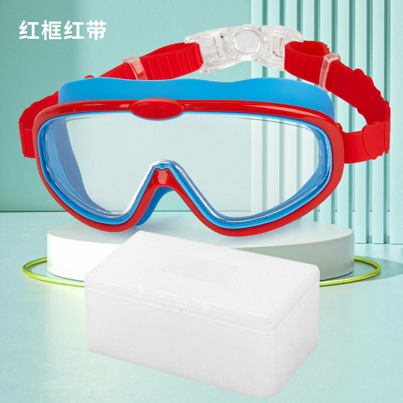 نظارات السباحة إطار كبير للأطفال ، تحت الماء عالية الوضوح نظارات مكافحة الضباب ، معدات السباحة الشباب العالمي