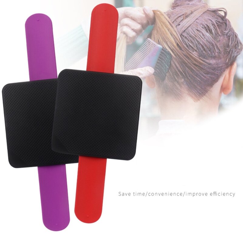 Q1QD Haarverf Kleur Board Haarkleuring Board Praktische Haar Benadrukken Gereedschap Armband Verven Plaat Pad Voor Salon Huis