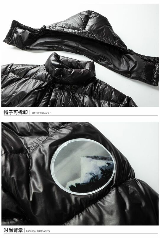 Manteau d'hiver à capuche pour hommes, édition coréenne, tendance, doudoune épaisse, haute qualité, décontracté, imperméable