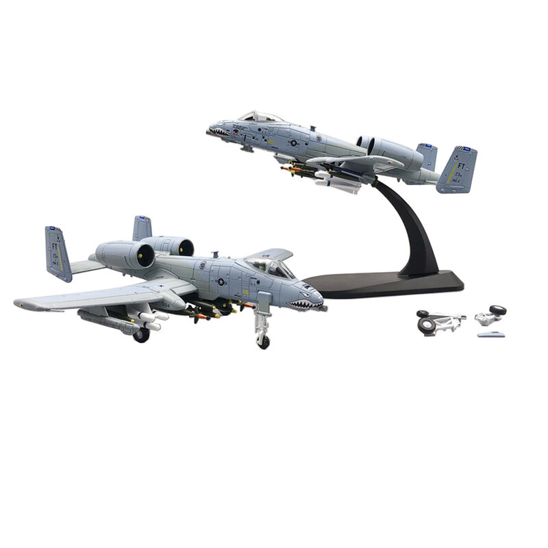 1:100 scala US A-10 A10 Thunderbolt II Warthog Hog Attack Plane Fighter Diecast Metal Airplane Model Children Boy Toy