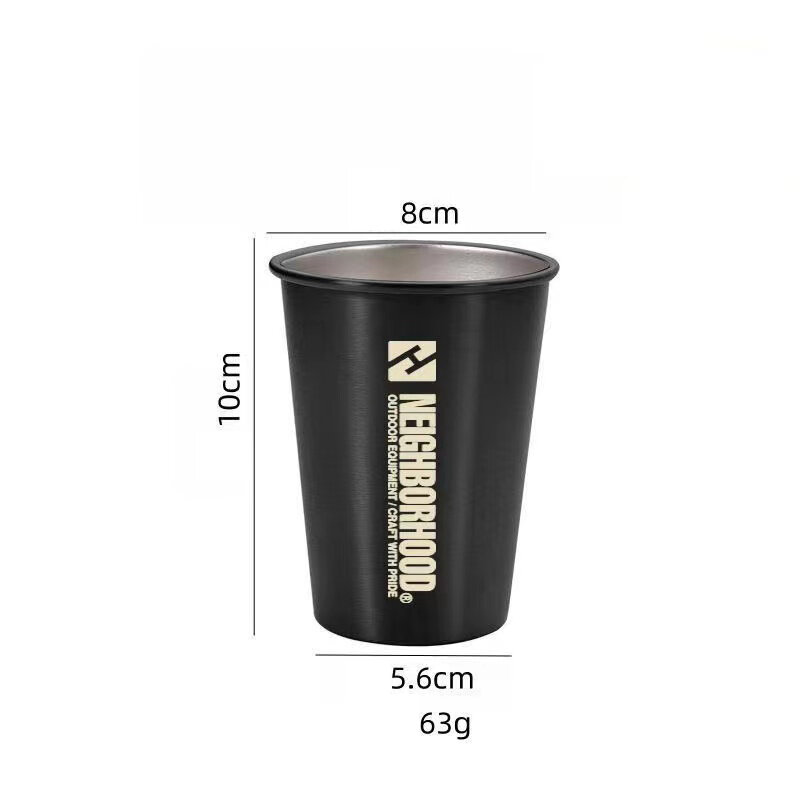 NBHD 304 gelas bir, stainless steel lapisan tunggal tebal untuk minuman, kopi, air, cangkir minuman dingin