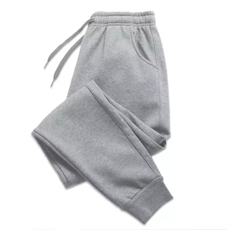 2024Men Women Long Pants Autumn and Winter Mens Casual Fleece Sweatpants Soft Sports Pants Jogging Pants S-4XL