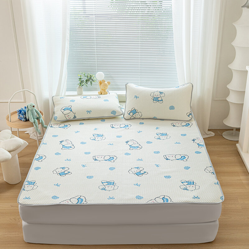 YanYangTian Cartoon Bed Mattress Pad, Conjunto de cama macia do condicionador de ar, Almofada antiderrapante, 150, Folha totalmente embrulhado