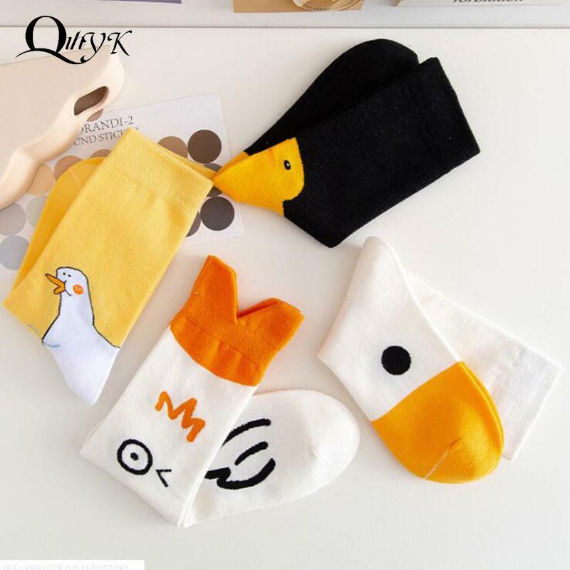 Cute Goose Head Socks Animal Casual Cotton For Women Socks Fashion Female Sports Winter Cute Warm Sock