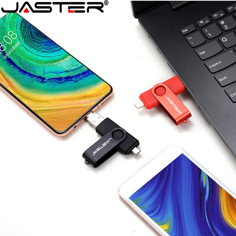 USB TYPE-C usb2.0 otg 3 in 1ペンドライブ,高速フラッシュドライブ,64GB 32GB,Androidスマートフォン用,無料チェーン付きギフト