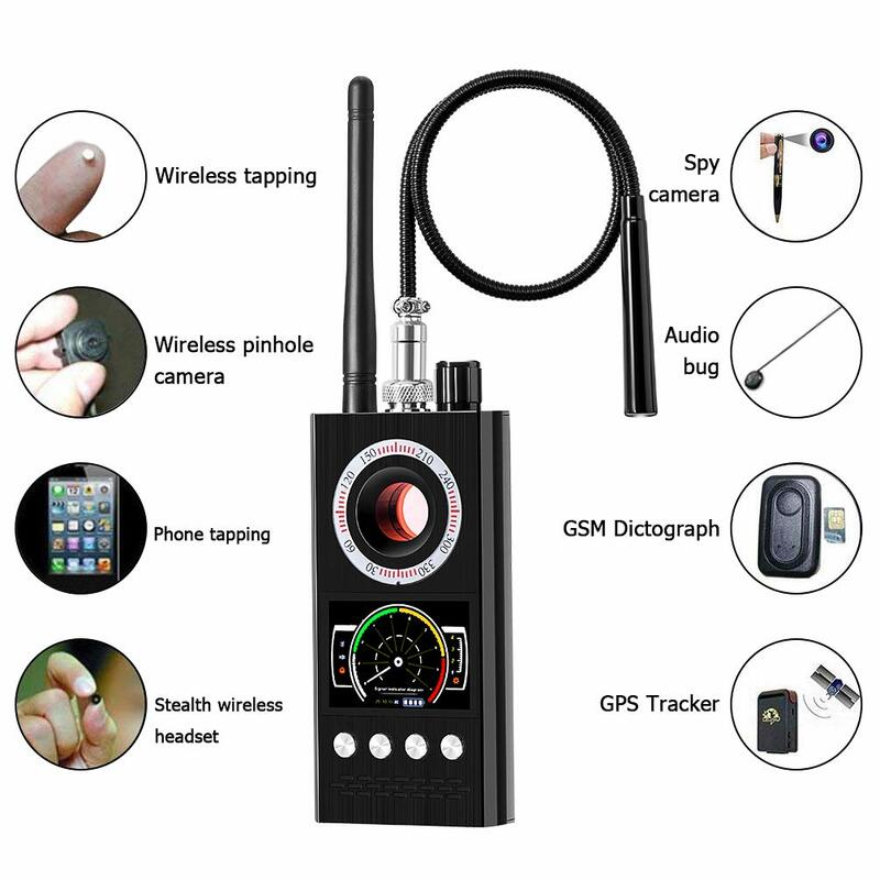 Detector de sinal sem fio K68, RF Bug Finder, Anti Eavesdroped, Anti Candid Camera, Localizador GPS Tracker