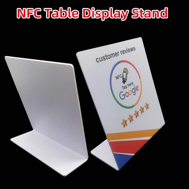 NFC 13.56Mhz Google Review NFC Stand Display Table Display NFC NT/AG215 Card Stand for Google Review RFID ISO14443A 504Bytes