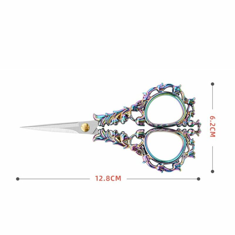Mini Pointed Scissors Retro Multifunctional Stainless Steel Sewing Scissors Craft Tool Stationery Scissors Home