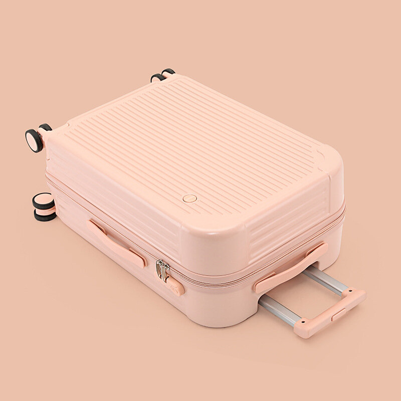 PLUENLI Luggage Women's Trolley Case Student Travel Suitcase with Combination Lock Small Lightweight