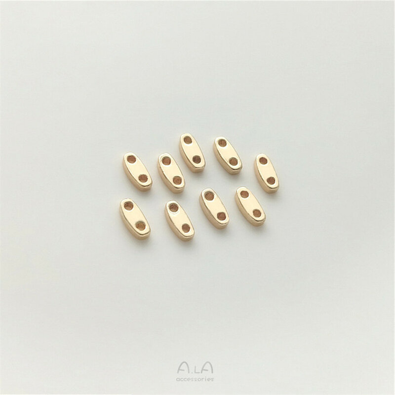 14K ouro revestido dupla linha millet bead partição acessório duplo buraco partição DIY artesanal frisado pulseira jóias material