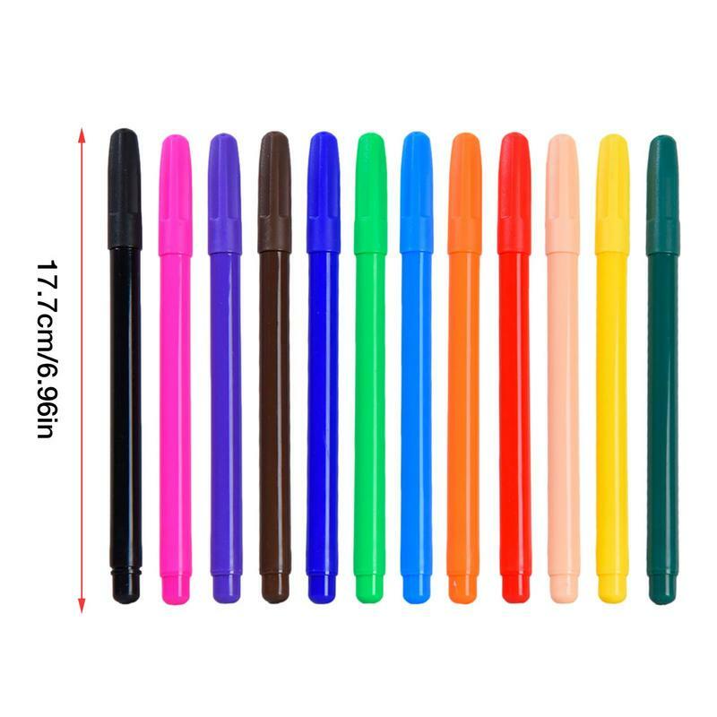 มาร์กเกอร์สีผสมอาหารปากกาสีที่กินได้12ชิ้นนักเขียนเกรดอาหารสำหรับฟองดองแบบ DIY เค้กไข่อีสเตอร์