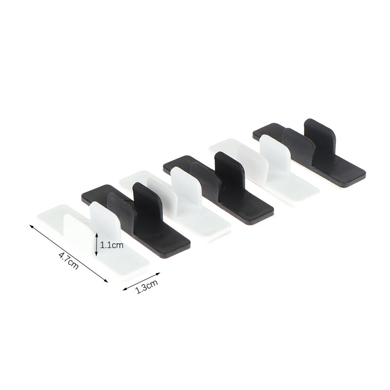 Portalápices autoadhesivo de 10 piezas, soporte de plástico con Clip para lápiz, estuche fijo de escritorio para lápiz óptico portátil