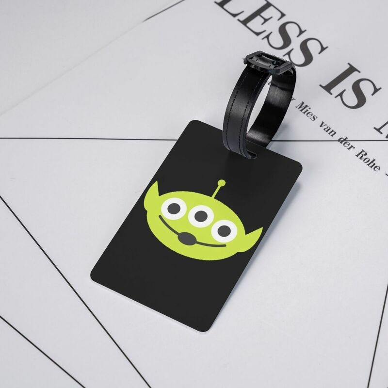 Custom Toy Story 4 Alien Luggage Tag Suitcase Baggage Privacy Cover ID Label