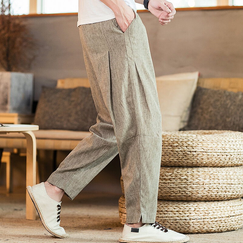 Męskie spodnie spodnie haremowe w stylu Vintage Harajuku luźne spodnie męskie spodnie dresowe dla joggerów bawełniane spodnie dorywczo nowa, w stylu Streetwear