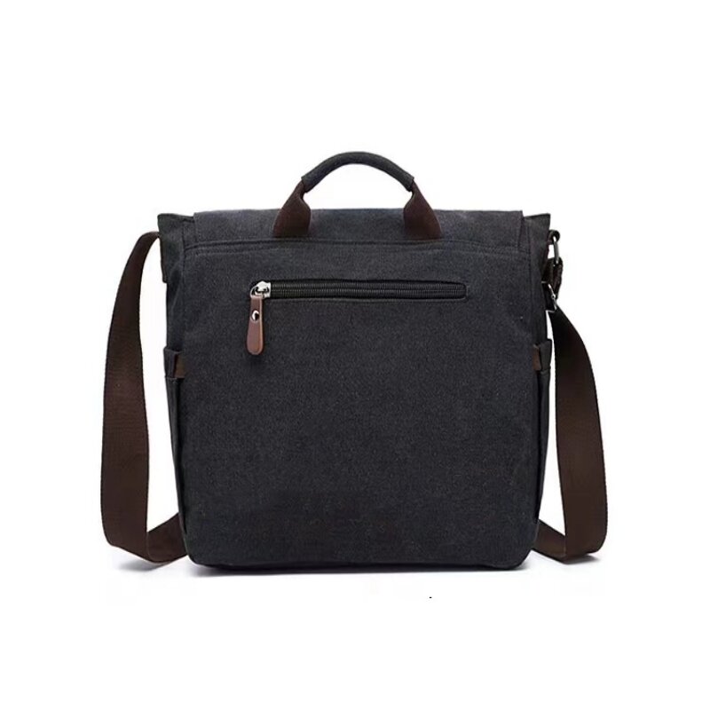 Pastoral Valley New Briefcase Portable Diagonal Men's Canvas Business Style Briefcase Business