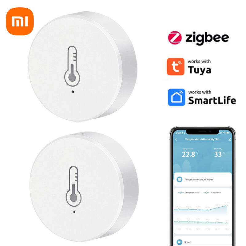 Xiaomi tuya zigbee 3,0 temperatur-und feuchtigkeit sensor fernbedienung monitor von smart life app batterie betriebene arbeit mit alexa google