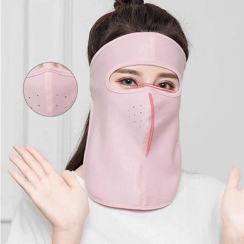Máscara facial de proteção solar UV para homens e mulheres, lenços faciais, seda gelo, máscara decote, máscara protetor solar de verão, cobertura facial de pesca