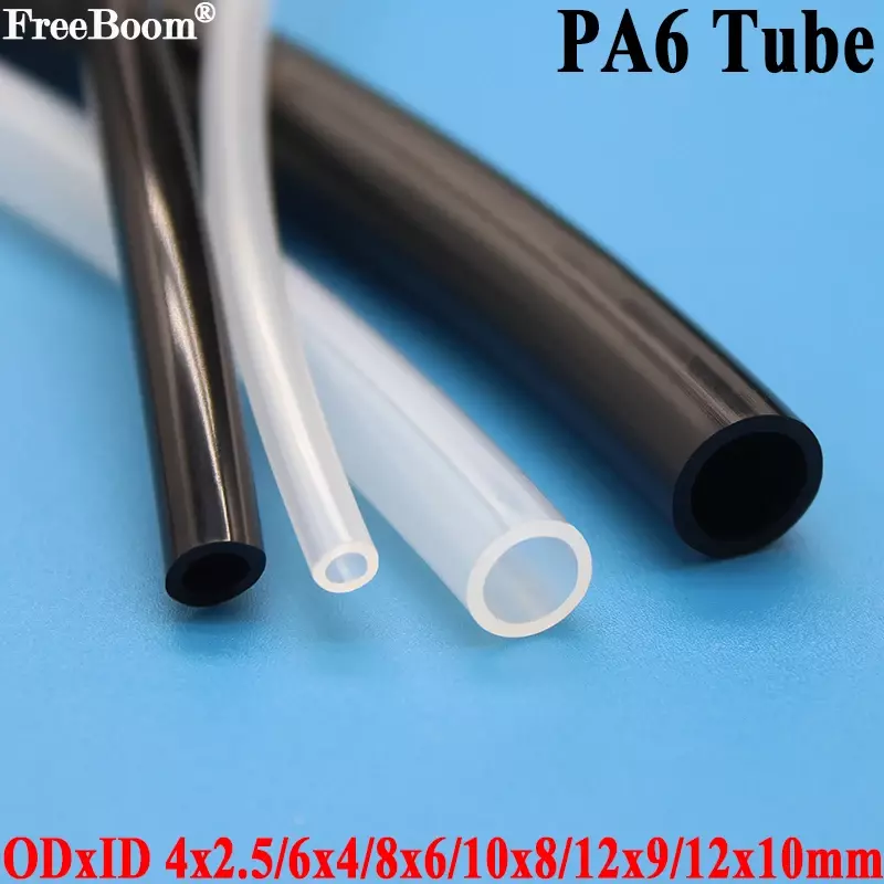 고압 PA6 나일론 튜브 직경 2.5, 공압 공기 압축기, 부드러운 경질 폴리아미드 오일 파이프, 2 m, 5 m, 10m, 4mm, 6mm, 8mm, 9mm, 10mm, 12 mm