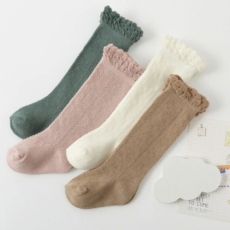 Calcetines estilo francés para niña, calcetines hasta rodilla tubo, medias para niña pequeña 0 a 3 años, envío