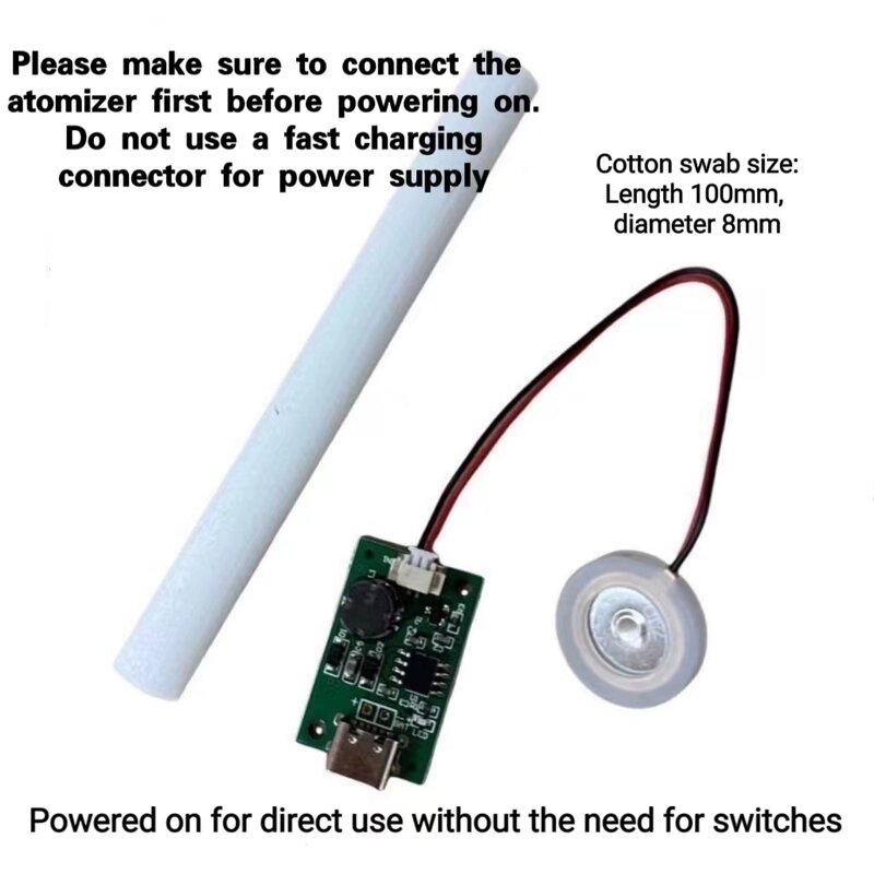 Ультразвуковой распылитель, увлажнитель распыления, USB-модуль распыления работает напрямую без лампы