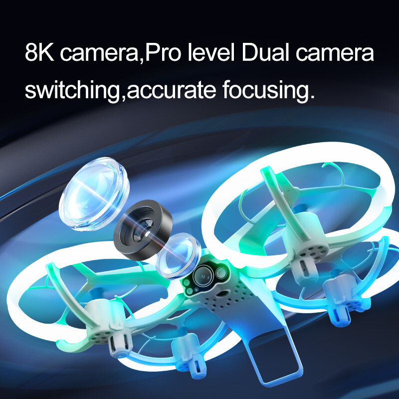 Drone MINI V33 4DRC 8K profesional, hadiah mainan Quadcopter RC kamera penahan tinggi WIFI 4K baru 2024