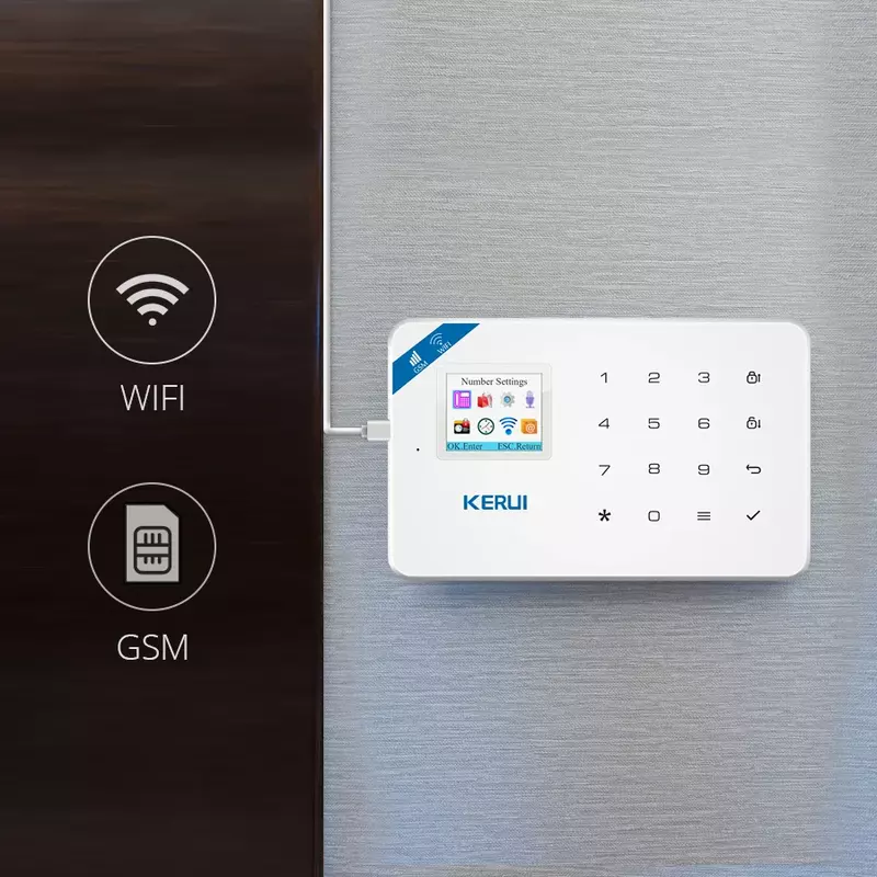WIFI GSM sistem keamanan pencuri IP kontrol aplikasi PIR rumah detektor gerak pintu Sensor detektor