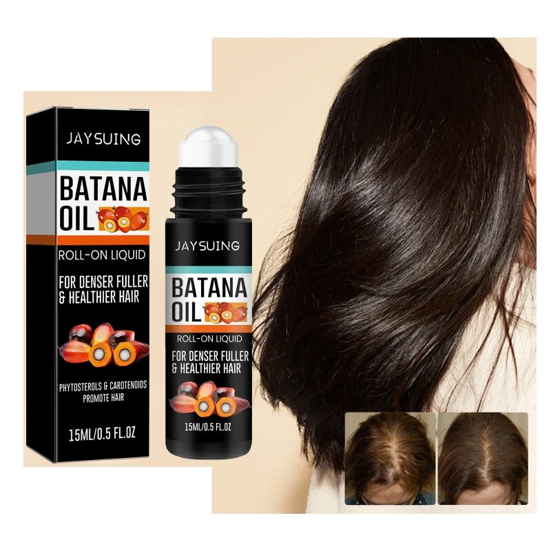 Y1UF 15 Stärken Sie die Wurzeln Haaröl Batana Oil Roll-On Liquid Denser Fuller Hair Oil