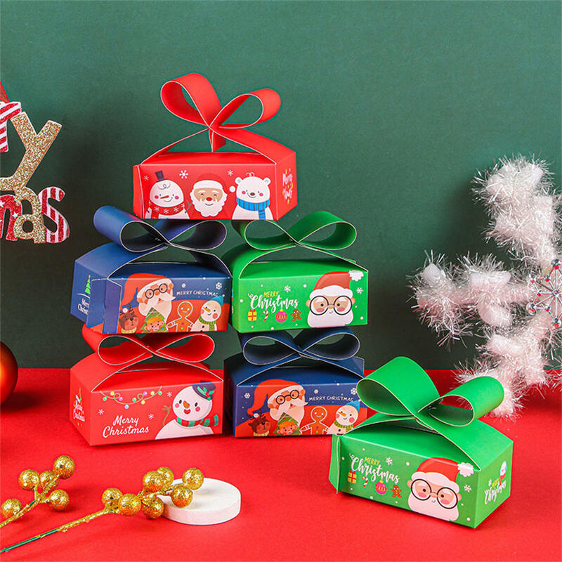 Cajas de dulces de regalo de Navidad, adornos decorativos para el hogar, Papá Noel, ciervo, muñecos de nieve, fiesta familiar, envoltura de regalo de vacaciones, nuevos suministros, 2024