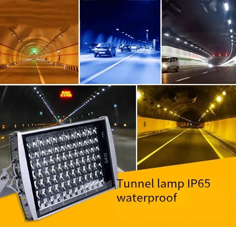 Luz LED de emergencia para carreteras, reflector de aluminio para exteriores, impermeable Ip65, 42W, 56W, 98W, 168W, 196W, luces de túnel para gasolinera