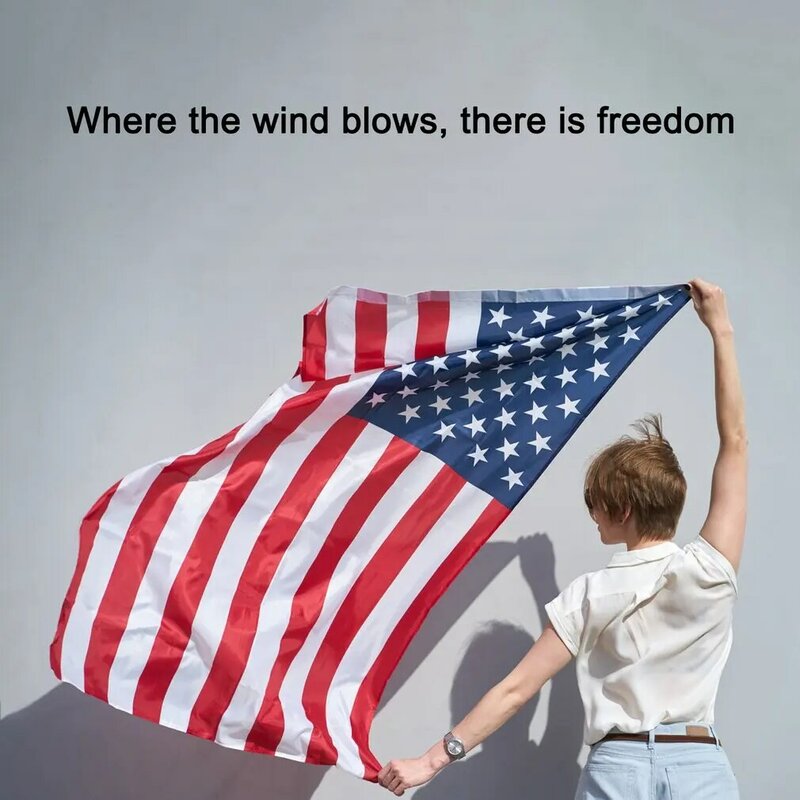 Baru Bendera 90*150Cm Bendera Nasional AS Spanduk Kegiatan Kantor Festival Parade Dekorasi Rumah Bendera Negara Amerika