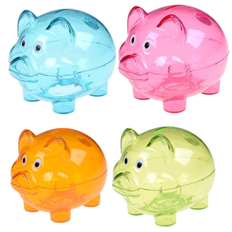 1pc Baby Plastic Piggy Bank Coin Money Cash Collectible Saving Box Pig Kids Gift Toy
