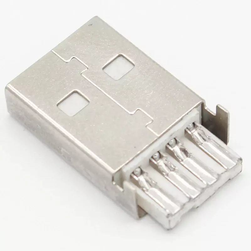 10 zestawów DIY USB 2.0 złącze wtykowe typ męski 4 Pin montaż gniazdo adaptera typ lutowania czarny plastikowa powłoka do połączenia danych