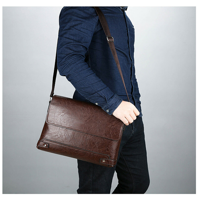 Luxusmarke Männer Schulter tasche Leder Seite Umhängetasche für Männer Ehemann Geschenk Business Messenger Umhängetasche männliche Handtasche