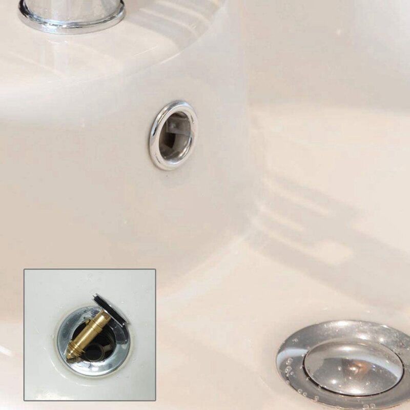 6 PCS Sink Plug Replacement Basin Bath Waste Click Clack Spring Brass Plug Bolt For Kitchen Sink Bath Tub Drain Stopper