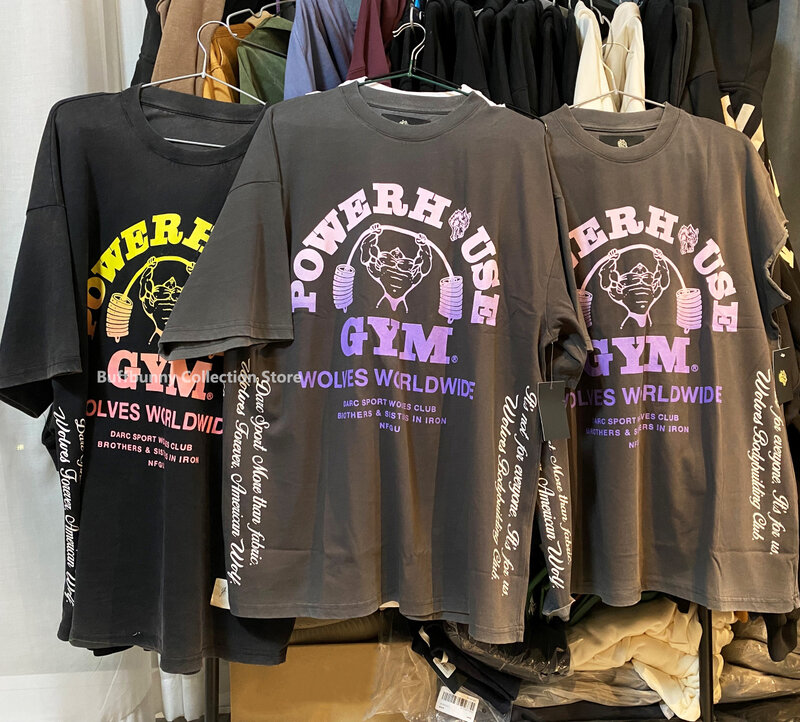 Спортивные винтажные потертые рубашки Darc, одежда для спортзала, бодибилдинга, для мужчин и женщин, летняя одежда для фитнеса и тренировок, женские футболки Darc