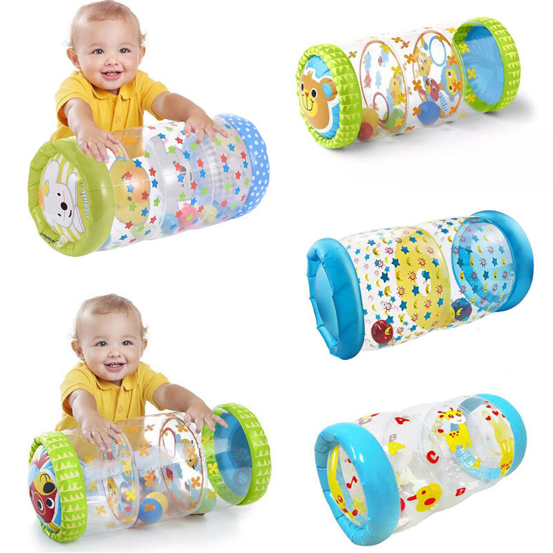 Brinquedos infláveis do bebê chocalhos atividade rastejando brinquedo do rolo infantil jogos de desenvolvimento do brinquedo educacional precoce 0 12 meses
