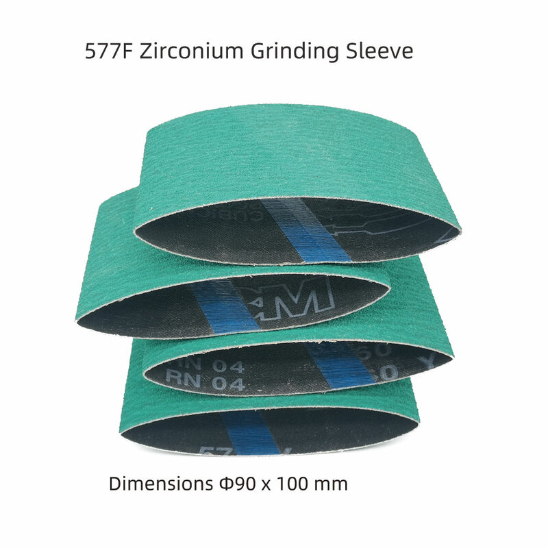 Cinturón de lijado para amoladora de banda abrasiva de Metal, manga de molienda de circonio, 4 piezas Z/A 577F, 100x283MM