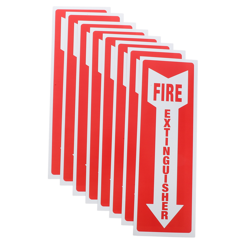 Pegatinas autoadhesivas para extintor de incendios, pegatinas de 8 piezas para tienda minorista