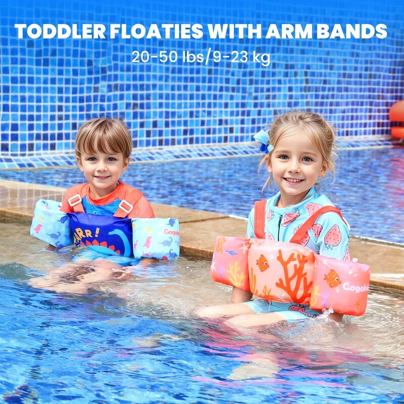 Chaleco de natación portátil para niños de 2 a 6 años, salvavidas de natación flotante, piscina, inflable, 1 unidad