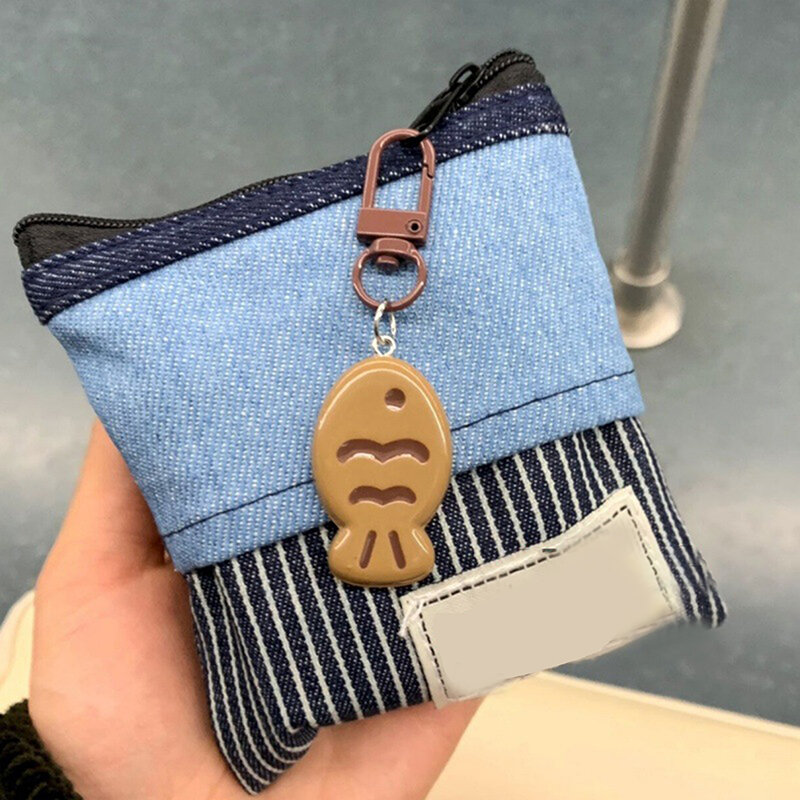 Kawaii Candy Color Taiyaki portachiavi Cartoon Little Fish portachiavi accessori borsa da scuola ciondolo coppia regali