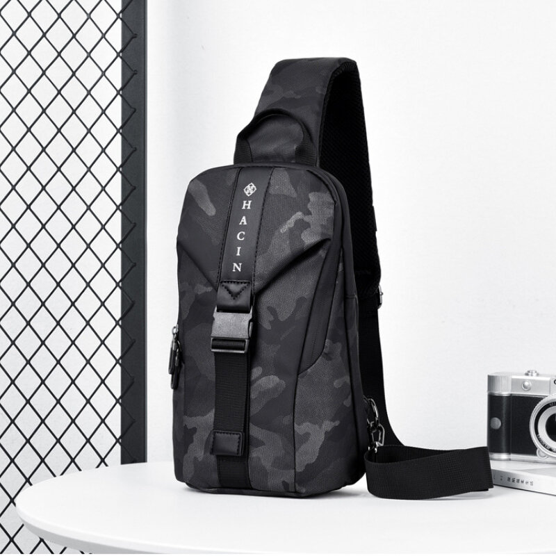 Индивидуальная мужская сумка-Кроссбоди Chikage на одно плечо, простая повседневная многофункциональная нагрудная сумка, модная трендовая сумка унисекс