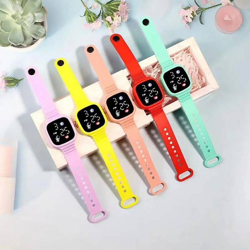 Zegarek na rękę LED kwadratowa tarcza cyfrowy wyświetlacz wodoodporny zegarek sportowy cyfrowy dla dzieci zegarki dla dzieci zegarki na rękę dla dzieci